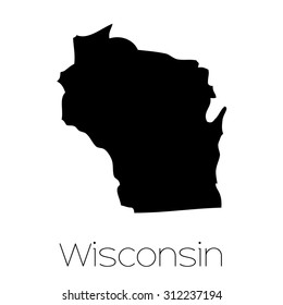 An Illustrated Shape of the State of Wisconsin