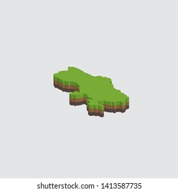 An Illustrated Shape of Ukraine
