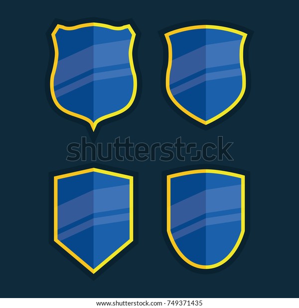 Illustrated Shield Banners Icon Symbol Banner Royalty Free Stock
