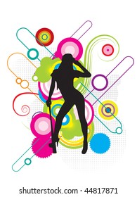  Illustrated silhouette of colors design