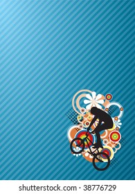 Illustrated silhouette of colors design, colorful background