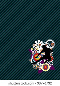 Illustrated silhouette of colors design, colorful background