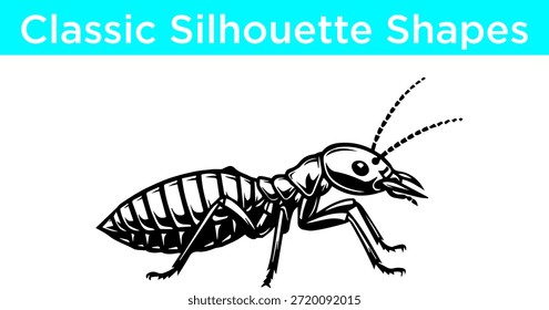 Illustrated silhouette of an insect Vector