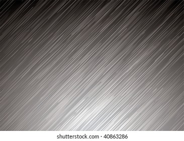Illustrated silver metal background with brushed grain surface