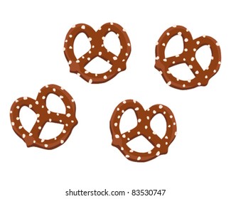 Illustrated Single Snack Pretzels - Vector Illustration