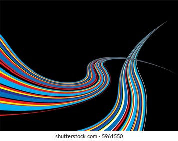 Illustrated space rainbow design with room to add your own copy