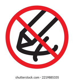 Illustrated symbol for no scribbling.