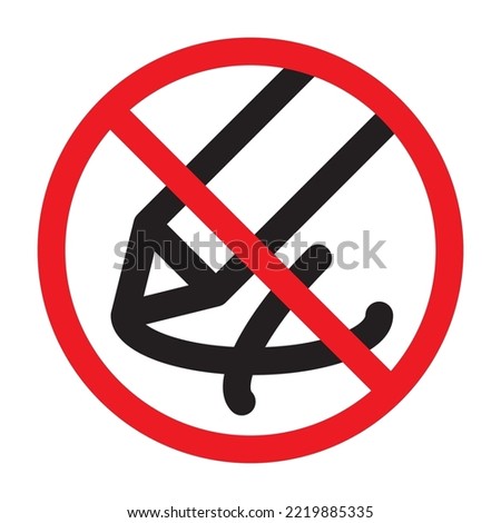 Illustrated symbol for no scribbling.