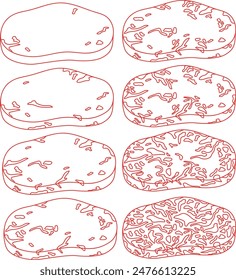 Cuadro ilustrado sobre el mármol de vacuno