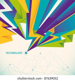 Illustrated technology abstraction. Vector illustration.