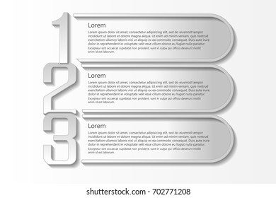 Illustrated three stock vector options.