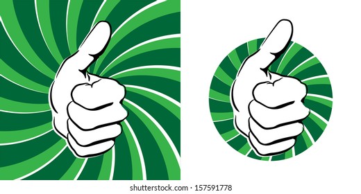 illustrated thumb up voting symbol
