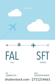 Illustrierte Zug- und Flugscheinmodelle