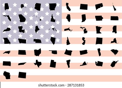 Illustrated United States State Shapes