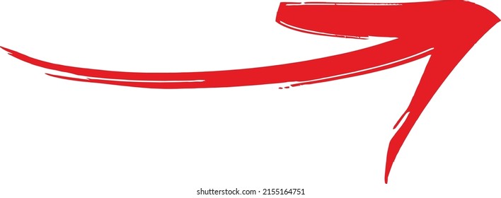 Illustrierter Vektorpfeil. Pfeilsymbol für Ihr Logo, Ihre App oder Ihre Website. Roter Pfeil.