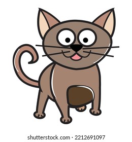 illustrated vector of cat isolated