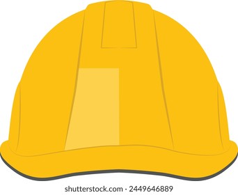 Illustrated vector of construction hardhat against white background