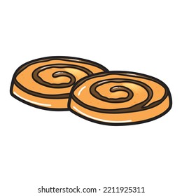 illustrierte Vektorgrafik von Keksen einzeln