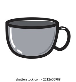 illustrated vector of cup isolated