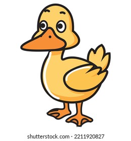 illustrated vector of duck isolated