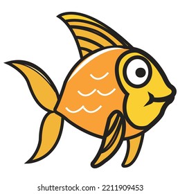 illustrated vector of fish isolated