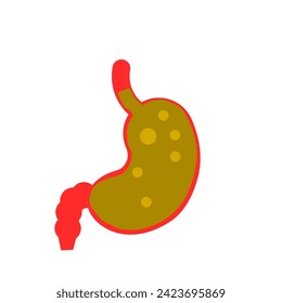 Gráficos vectoriales ilustrados para la toma de conciencia sobre enfermedades gástricas y gástricas

