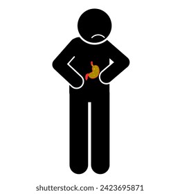 Gráficos vectoriales ilustrados para la toma de conciencia sobre enfermedades gástricas y gástricas

