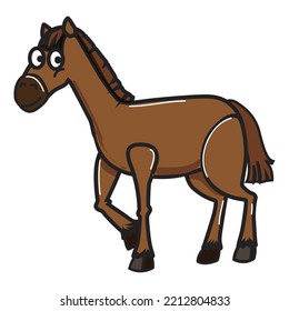 illustrated vector of horse isolated