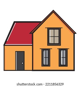 illustrated vector of house isolated
