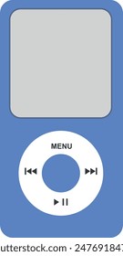 An illustrated vector of an ipod