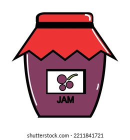 illustrated vector of jam isolated