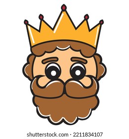 illustrated vector of king isolated