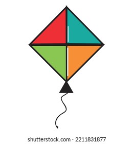 illustrated vector of kite isolated