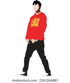 illustrierter Vektorgrafik-Vordermann