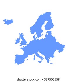 illustrated vector map of Europe