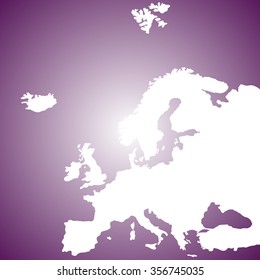 illustrated vector map of Europe