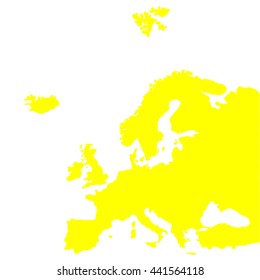 illustrated vector map of Europe