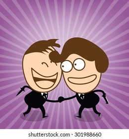 Illustrated vector is mean In business line keep careful insicere and conceal in relation.