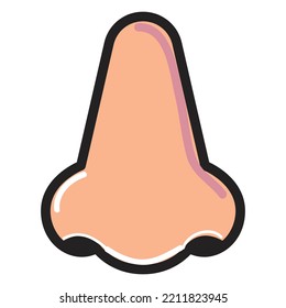 vector ilustrado de la nariz aislado