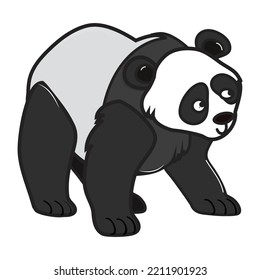 vector ilustrado de panda aislado