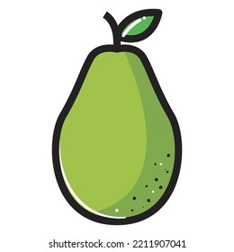 illustrated vector of pear isolated