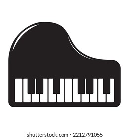 illustrated vector of piano isolated
