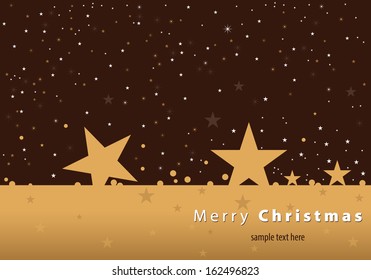 Illustrated vector for present Christmas and New Year Celebrate, The Star bright in the sky on best night.