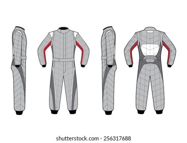 illustrated vector race suit