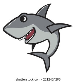 illustrated vector of shark isolated