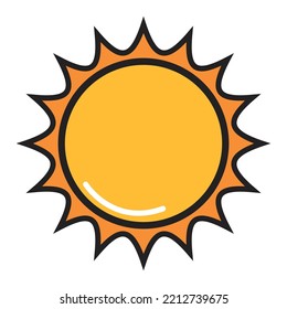 illustrated vector of sun isolated