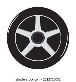 illustrated vector of tyre isolated