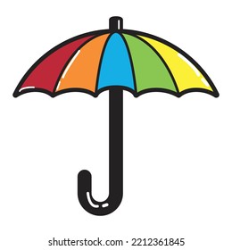 illustrated vector of umbrella isolated  