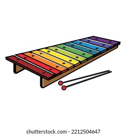 Illustrated Vector Of Xylophone Isolated