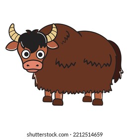 Illustrated Vector Of Yak Isolated